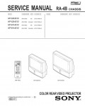 Сервисная инструкция Sony KP-53HS10, KP-61HS10, RA-4B chassis