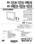 Сервисная инструкция Sony KV-27S10, KV-27S15, KV-29RS10, KV-29RS15, KV-32S10, KV-32S15 (AA-1 chassis)