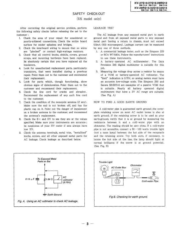 Сервисная инструкция Sony KV-27S10, KV-27S15, KV-29RS10, KV-29RS15, KV-32S10, KV-32S15 (AA-1 chassis)