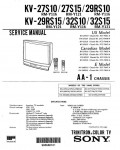 Сервисная инструкция Sony KV-27S10, KV-27S15, KV-32S10, KV-32S15 AA-1