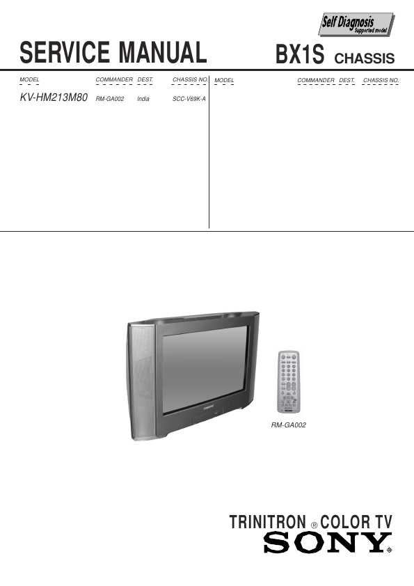 Сервисная инструкция Sony KV-HM213M80 BX1S