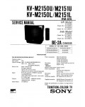 Сервисная инструкция Sony KV-M2150L, KV-M2150U, KV-M2151L, KV-M2151U (BE-2A chassis)
