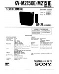 Сервисная инструкция Sony KV-M2150E, KV-M2151E