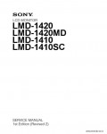 Сервисная инструкция SONY LMD-1420, 1st-edition, REV.2