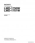 Сервисная инструкция SONY LMD-1750W, 1st-edition, REV.1