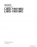 Сервисная инструкция SONY LMD-1951MD, 1st-edition