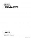 Сервисная инструкция SONY LMD-2030W, 1st-edition, REV.1