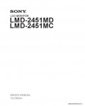 Сервисная инструкция SONY LMD-2451MD, 1st-edition