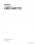Сервисная инструкция SONY LMD-2451TD, 1st-edition