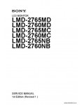 Сервисная инструкция SONY LMD-2765MD, 1st-edition, R1