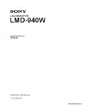 Сервисная инструкция SONY LMD-940W