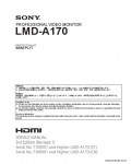 Сервисная инструкция SONY LMD-A170, 3RD, ED, REV.1
