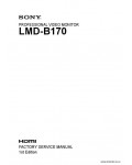 Сервисная инструкция SONY LMD-B170, FSM, 1st-edition