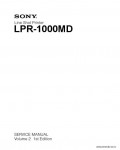 Сервисная инструкция SONY LPR-1000MD VOL.2