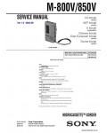 Сервисная инструкция SONY M-800V, 850V