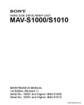 Сервисная инструкция SONY MAV-S1000, S1010, MM, 1st-edition, REV.1
