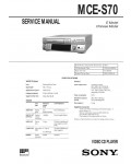 Сервисная инструкция Sony MCE-S70