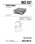 Сервисная инструкция Sony MCE-SV7 (MHC-SV7AV)