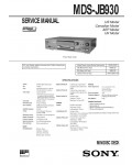 Сервисная инструкция Sony MDS-JB930