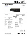 Сервисная инструкция Sony MDS-JB980
