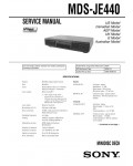 Сервисная инструкция Sony MDS-JE440