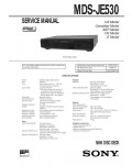Сервисная инструкция Sony MDS-JE530