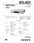 Сервисная инструкция Sony MDS-JE630