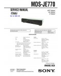 Сервисная инструкция Sony MDS-JE770