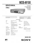 Сервисная инструкция Sony MDS-M100