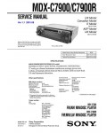 Сервисная инструкция Sony MDX-C7900, MDX-C7900R