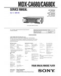 Сервисная инструкция Sony MDX-CA680, MDX-CA680X
