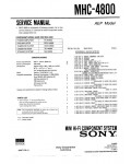 Сервисная инструкция Sony MHC-4800