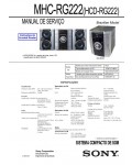 Сервисная инструкция Sony MHC-RG222