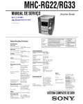 Сервисная инструкция Sony MHC-RG22, MHC-RG33