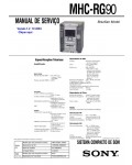 Сервисная инструкция Sony MHC-RG90