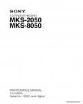Сервисная инструкция SONY MKS-2050, 8050, MM, 1st-edition
