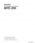 Сервисная инструкция SONY MPE-200, MM, 1st-edition, REV.2
