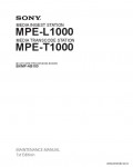 Сервисная инструкция SONY MPE-L1000, MM, 1st-edition