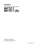 Сервисная инструкция SONY MPTZ-7, 1st-edition, REV.1