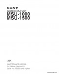 Сервисная инструкция SONY MSU-1000, MM, 1st-edition, REV.1