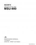 Сервисная инструкция SONY MSU-900, MM, 1st-edition