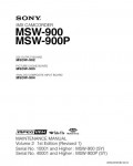 Сервисная инструкция SONY MSW-900, MM VOL.2, 1st-edition, REV.1