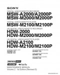 Сервисная инструкция SONY MSW-A2000, A2000P-SERIES VOL.2, R3