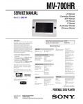 Сервисная инструкция Sony MV-700HR
