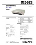 Сервисная инструкция Sony MXD-D400