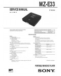 Сервисная инструкция Sony MZ-E33
