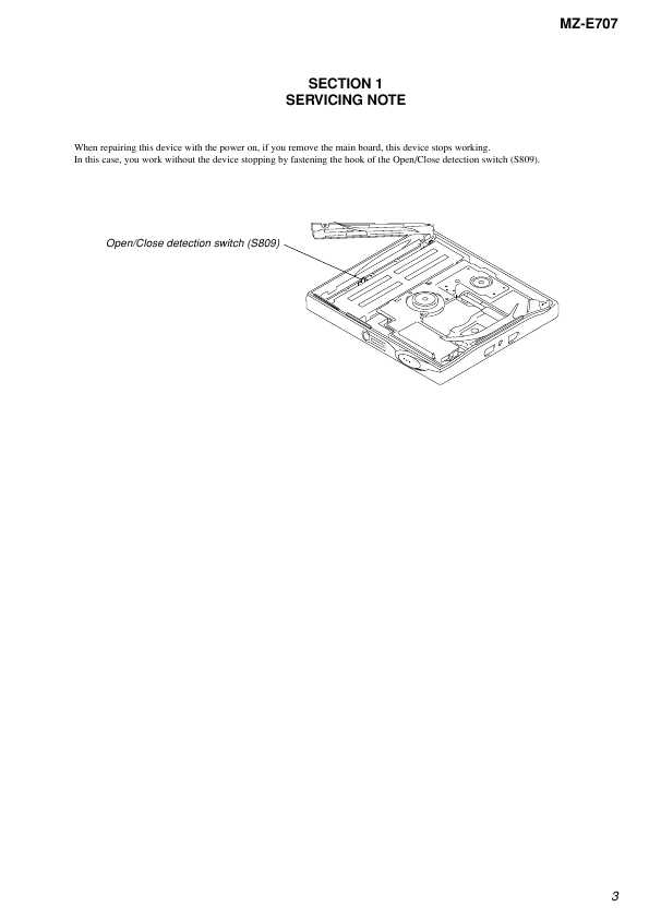 Сервисная инструкция Sony MZ-E707