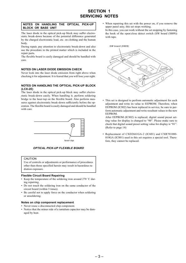 Сервисная инструкция Sony MZ-E77