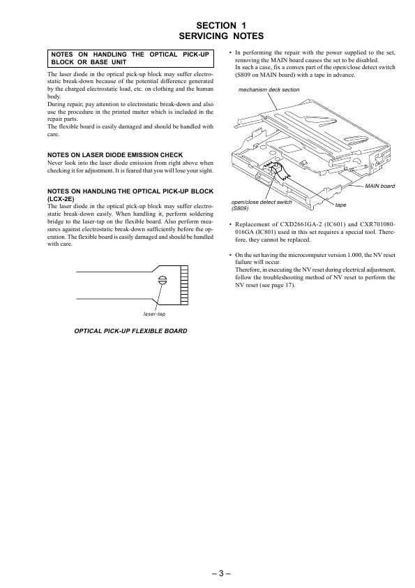 Сервисная инструкция Sony MZ-E800