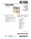 Сервисная инструкция Sony MZ-N505